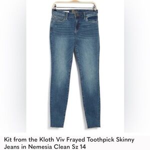 Kut from the Kloth Viv Toothpick Skinny Jeans Sz 14